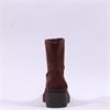 Miss Elastic Platform Wedge Ankle Boot - Brown Stretch